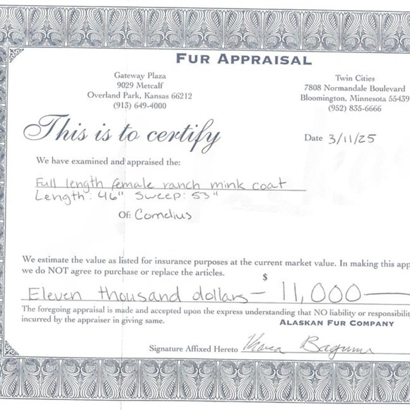 Women Full Length Real Mink Coat - Picture 5 of 5